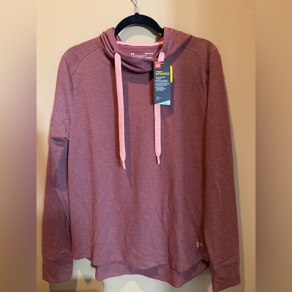 NEW UNDER ARMOUR Womens Infrared Hoodie Medium Pullover Light Active Loose
